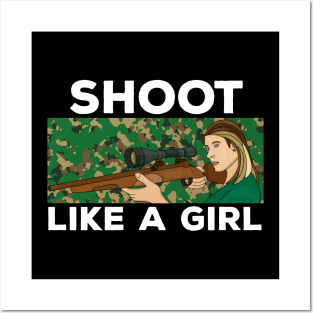 Shoot Like a Girl Posters and Art